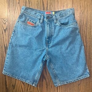 Empyre Blake Loose Fit Blue Wash Denim Skate Shorts